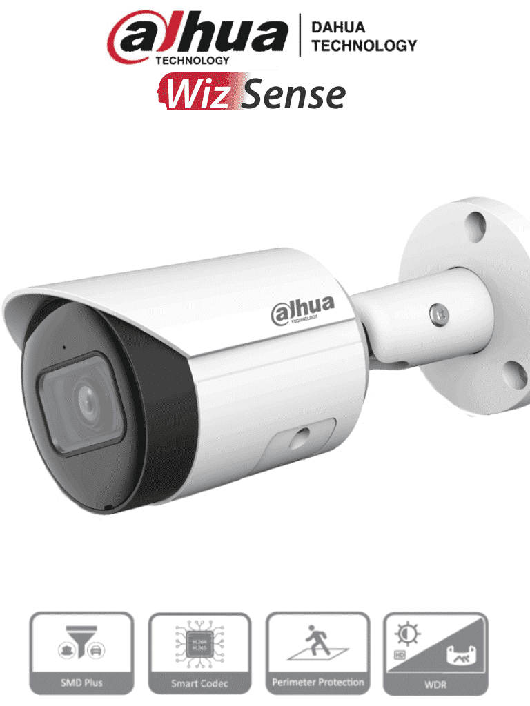 DAHUA IPC-HFW2541E-S S2- Camara IP Bullet de 5 Megapixeles/ WizSense/ Lente de 2.8mm/ 97 Grados de Apertura/ IR de 30 Metros/ SMD Plus/ Microfono Integado/ PoE/ Ranura para MicroSD/ IP67/ WDR Real de 120 dB/ #IMD DAHUA IPC-HFW2541E-S S2- Camara IP Bullet de 5 Megapixeles/ WizSense/ Lente de 2.8mm/ 97 Grados de Apertura/ IR de 30 Metros/ SMD Plus/ Microfono Integado/ PoE/ Ranura para MicroSD/ IP67/ WDR Real de 120 dB/ #IMD